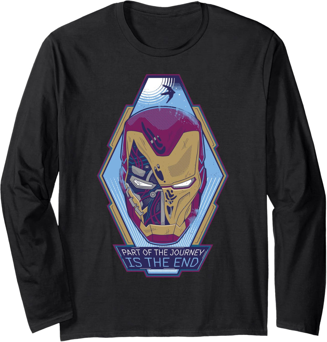 Marvel Avengers Endgame Iron Man Hexagon Portrait Langarmshirt