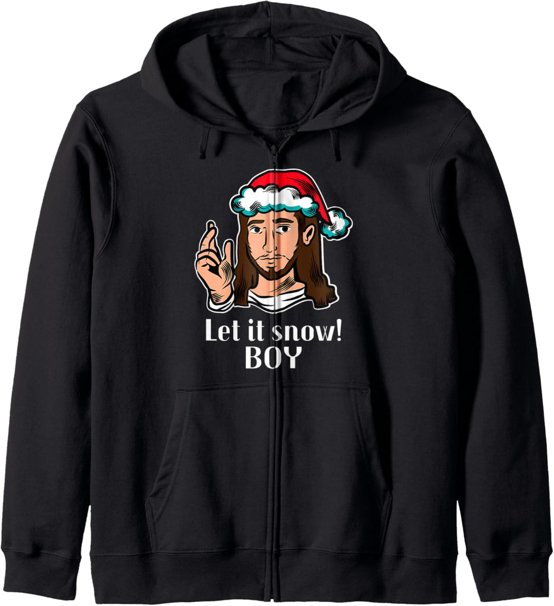 Lass es Snow Boy Lustiger Weihnachts-Humor Kapuzenjacke