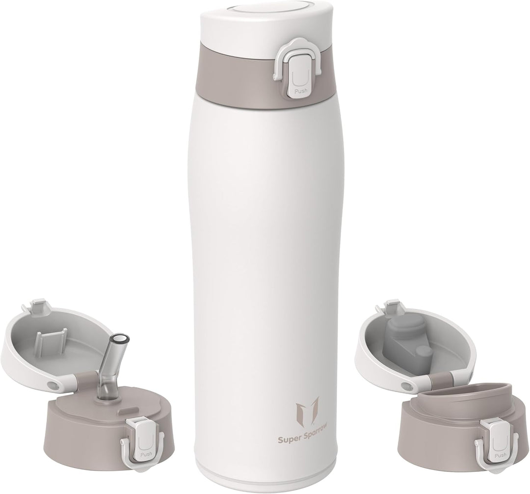 Super Sparrow Trinkflasche Edelstahl - Trinkbecher - 350ml, 500ml, 750ml - BPA-Frei, Auslaufsicher T
