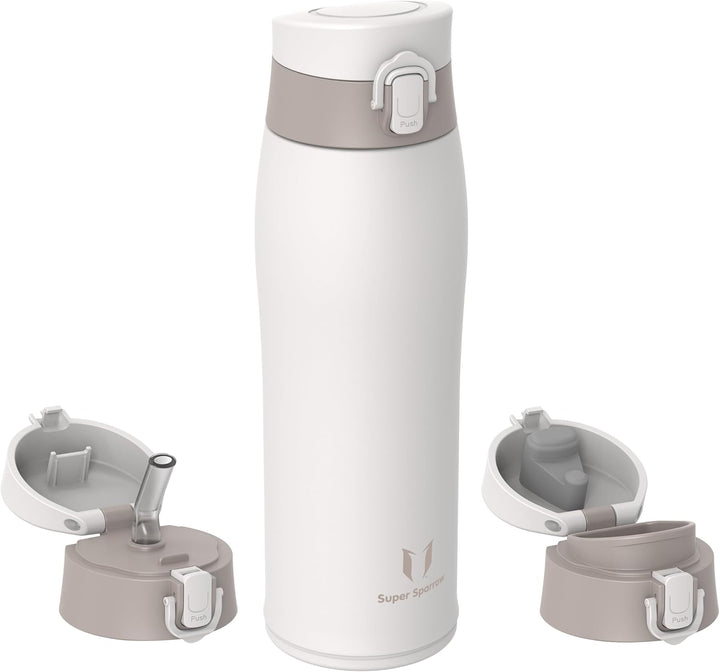 Super Sparrow Trinkflasche Edelstahl - Trinkbecher - 350ml, 500ml, 750ml - BPA-Frei, Auslaufsicher T