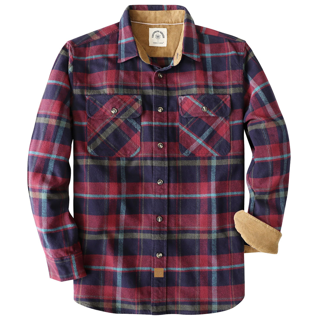 Dubinik® Flanellhemd Herren Button Down Kariert Baumwollhemd Freizeithemd Hemd Herren Langarm mit Zw
