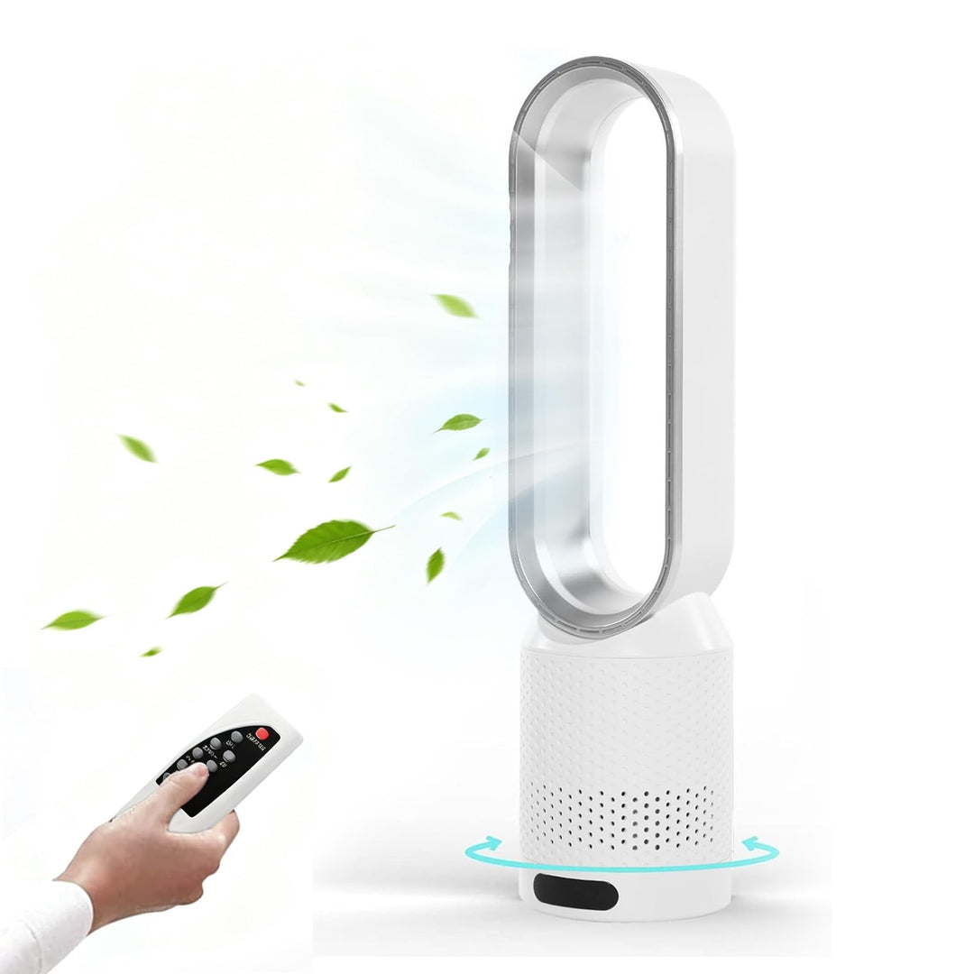 Säulenventilator, ohne Flügel, mit Fernbedienung, Höhe 58 cm, mit 8 Geschwindigkeitsstufen, Oszillat