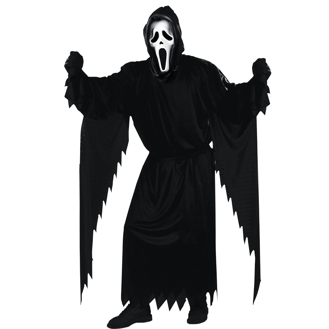 Fun World Scream Ghost Face Kostüm für Erwachsene, Schwarz, Einheitsgrösse, Schwarz, Einheitsgre