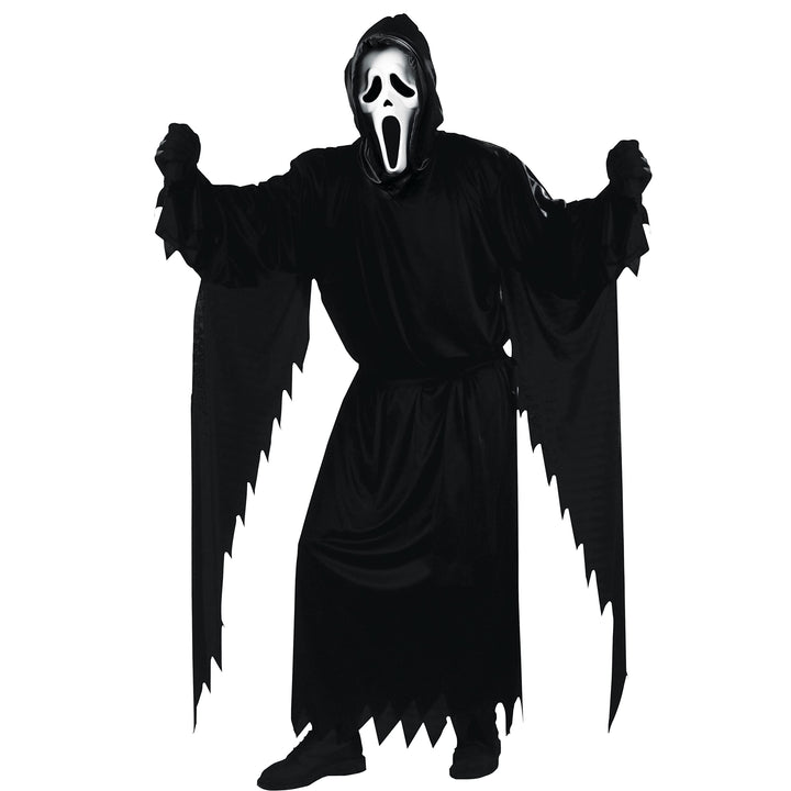 Fun World Scream Ghost Face Kostüm für Erwachsene, Schwarz, Einheitsgrösse, Schwarz, Einheitsgre