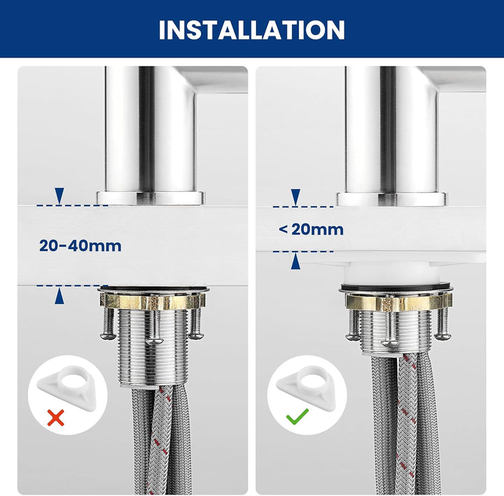 CECIPA Wasserhahn Küche, Küchenarmatur mit Brause Ausziehbar, Mischbatterie Küche mit 2 Strahlarten,