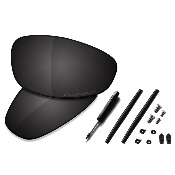 Saucer Premium Ersatzgläser für Oakley Juliet Sonnenbrillen High Definition - Carbon Black Polarisie
