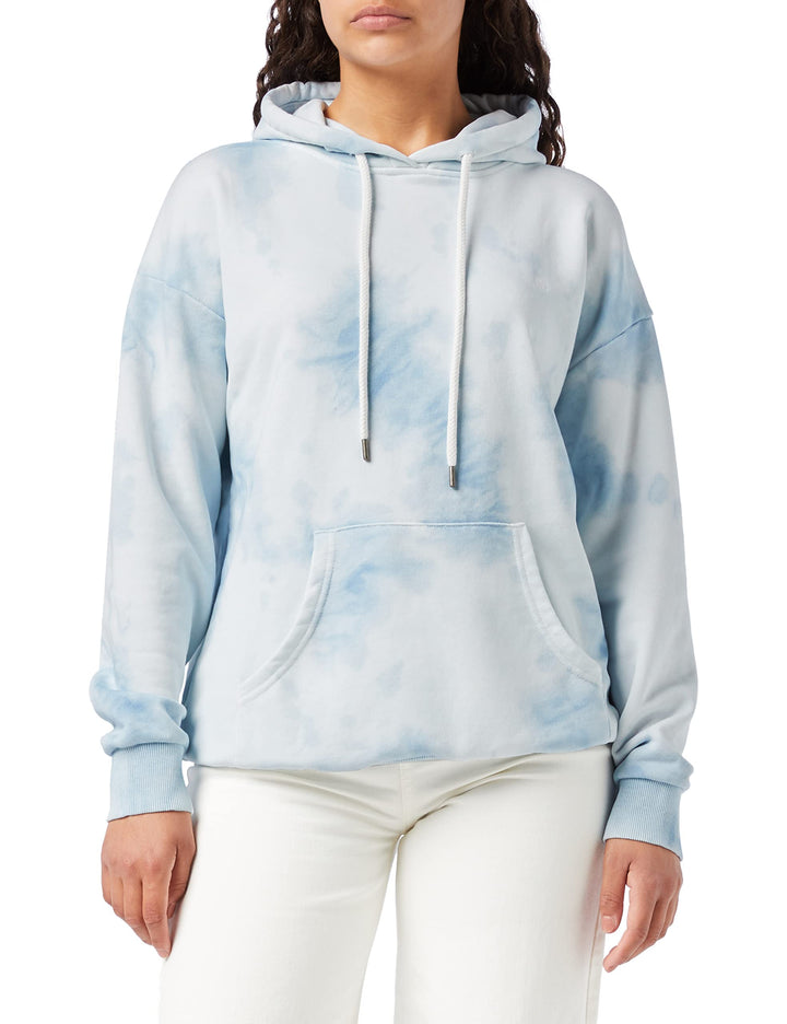 Cross Jeans Damen 65289 Kapuzenpullover, Grey Blue, Normal