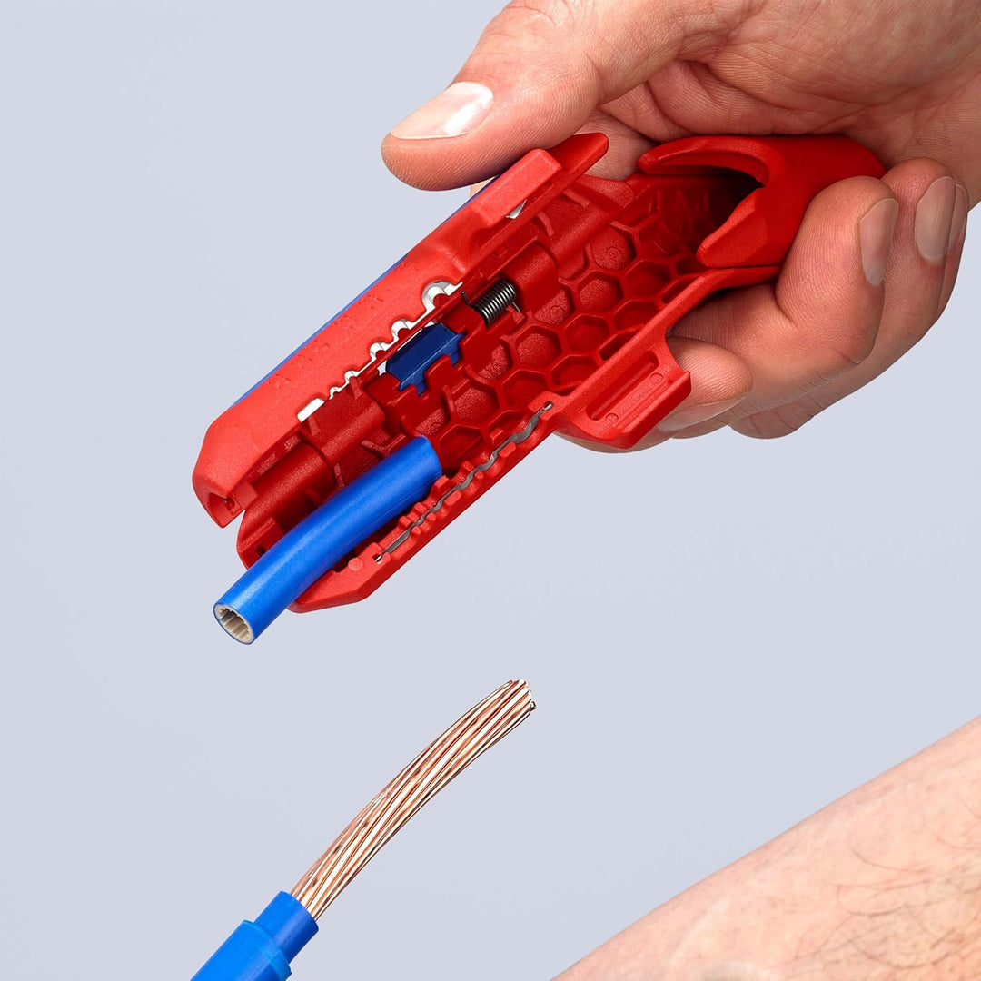Knipex ErgoStrip® Universal-Abmantelungswerkzeug für Rechtshänder 135 mm 16 95 01 SB Rechts-Händer,