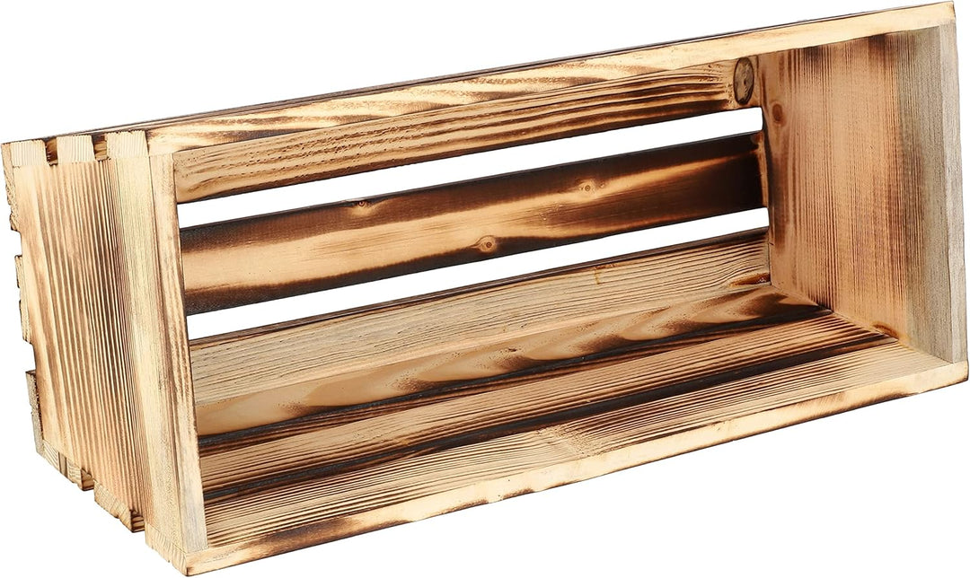 KOTARBAU® Blumenkasten Kräuterkasten aus Holz Langer Balkon-Blumenkasten 400x180x150 mm Angebrannt A