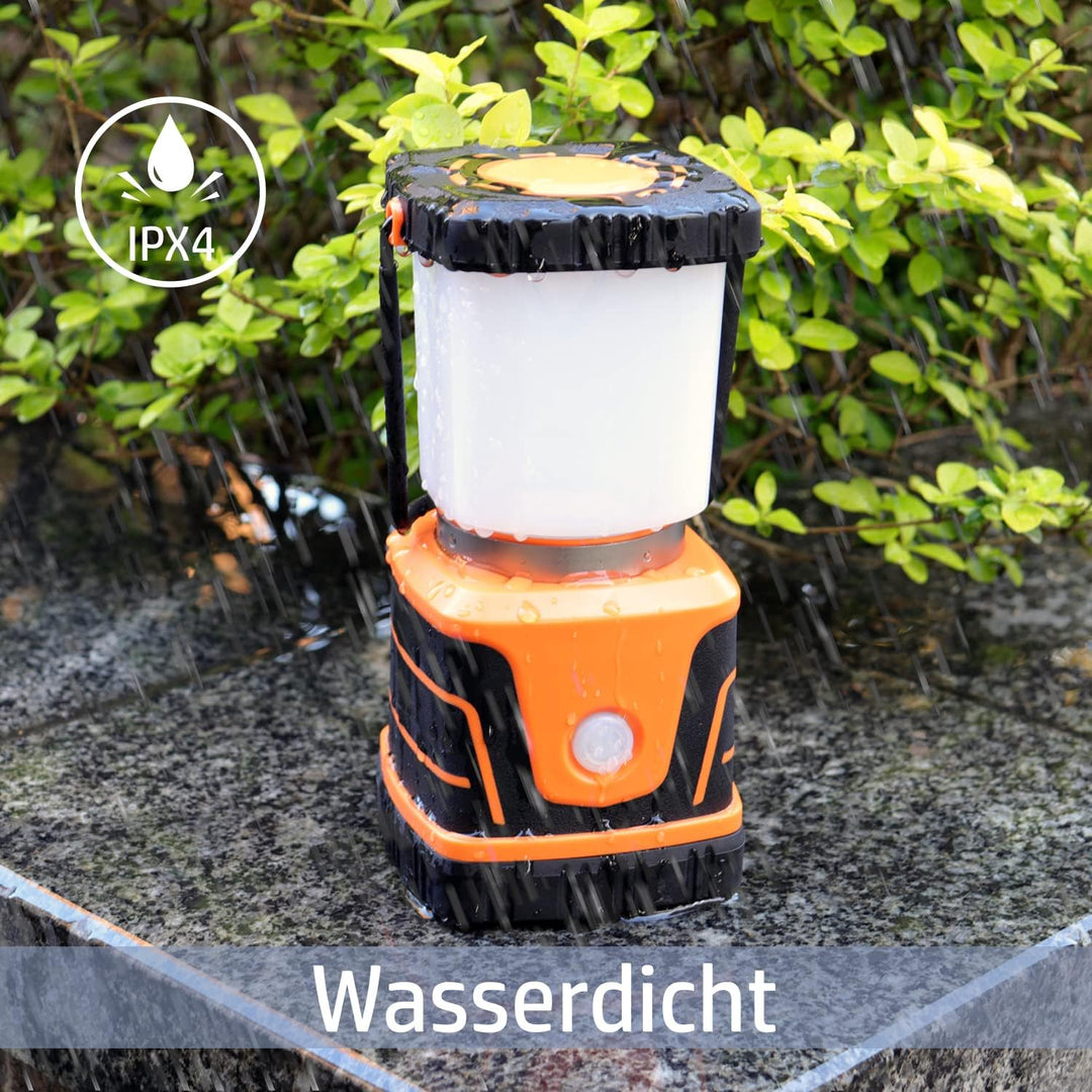DA LIGHT LED Campinglampe Superhelle 1500 Lumen 4 Lichtmodi Dimmbarer Suchscheinwerfer Batteriebetri