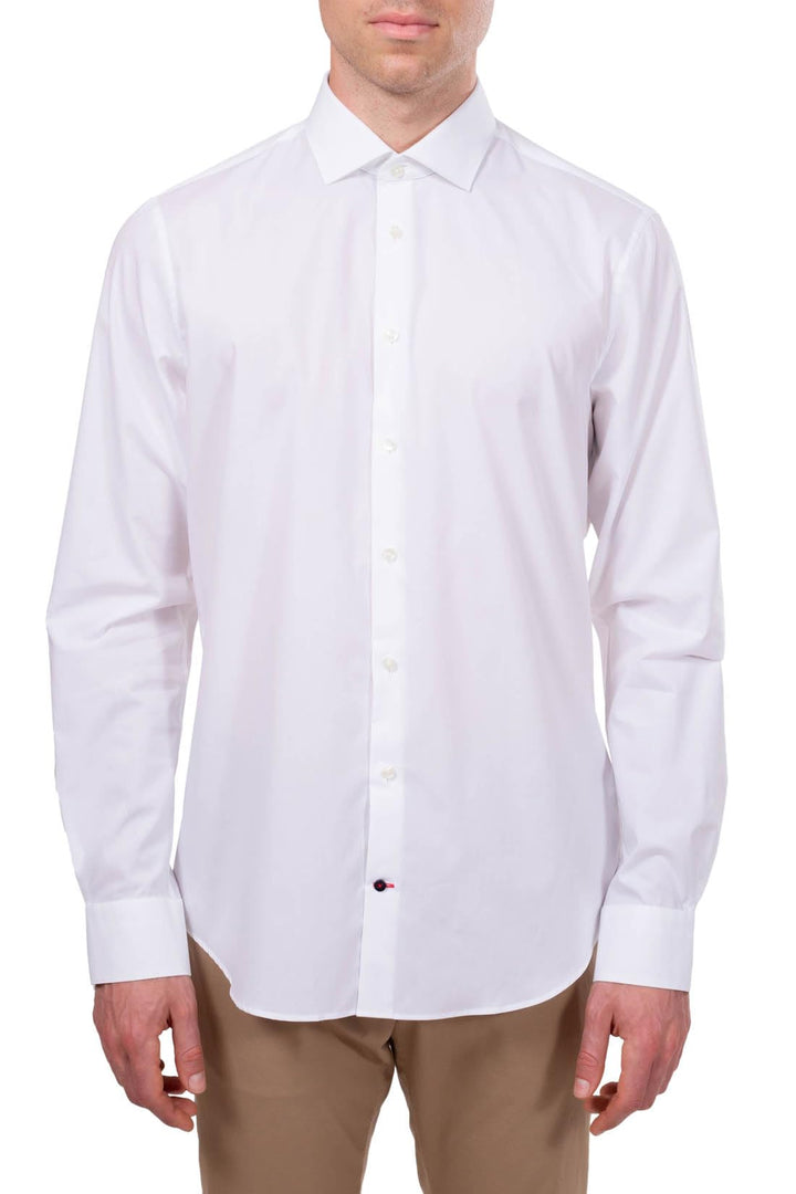 Tommy Hilfiger Herren Core Stretch Poplin Slim Shirt Businesshemd 40 Weiss (White), 40 Weiss (White)