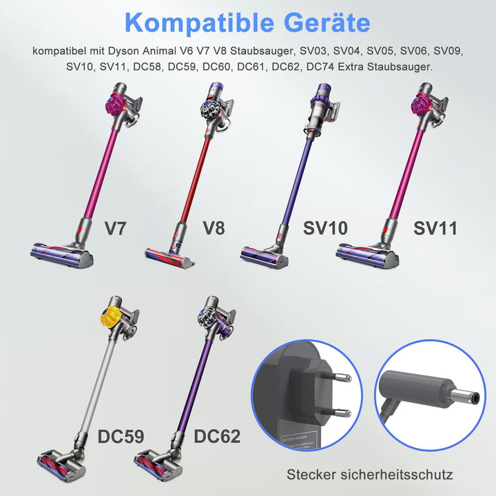 LIANSUM 26.1V Ladekabel Netzteil für Dyson V8 V7 V6 DC58 DC59 DC60 DC61 DC72 SV03 SV04 SV05 SV06 SV0