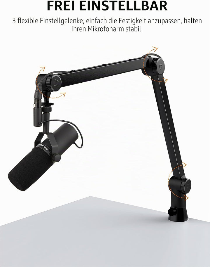 SUNMON für Blue Yeti Universeller Mikrofon Arm - Schwere Mikrofon Halterung Tisch 360° drehbarer mic