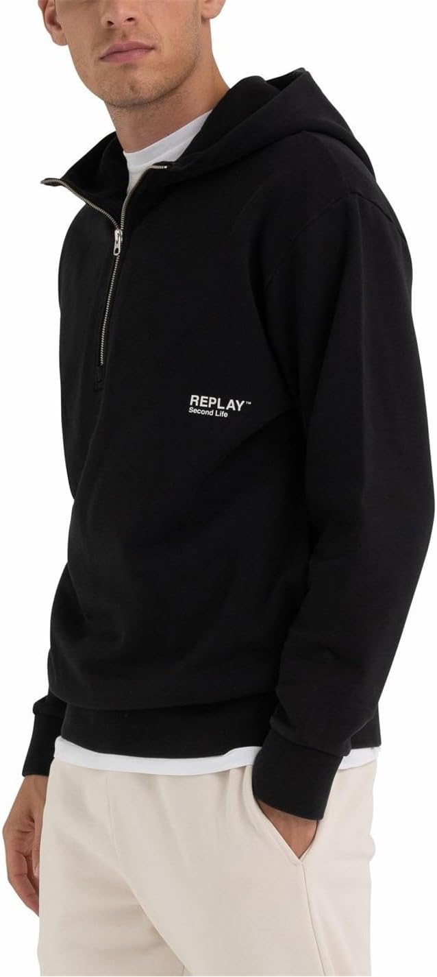 Replay Herren Kapuzenpullover XXL 098 Black, XXL 098 Black