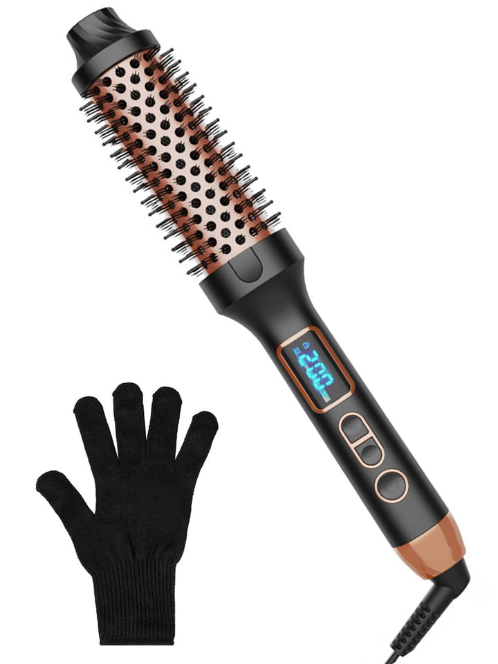 Thermal Brush - Thermobürste 38mm für Salon-Design in 8 Min | Lonische Lockenbürste mit LED-Display