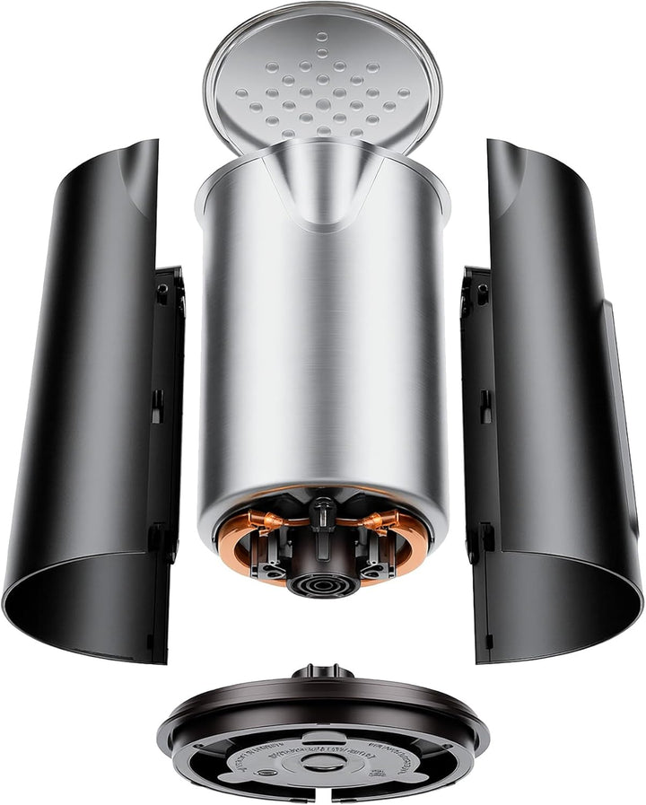 aeco AQA ELITE elektrischer Wasserkocher Edelstahl schwarz-matt mit Temperatureinstellung Tee-Kocher