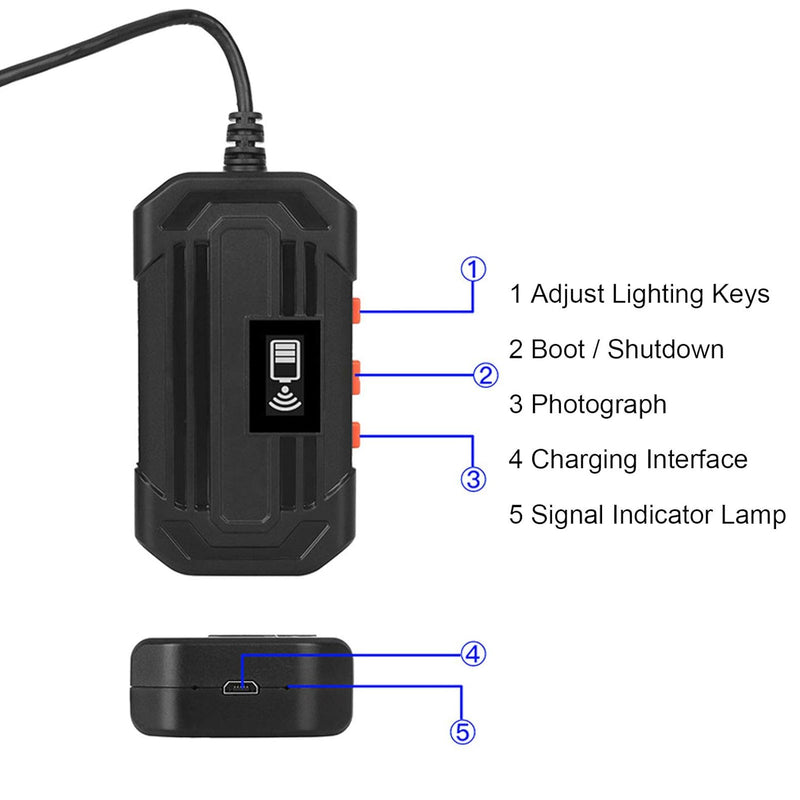 F240 3,9 mm Inspektionsendoskop Drahtloses Endoskop WiFi Inspektionskamera 1080P WiFi Industrieendos