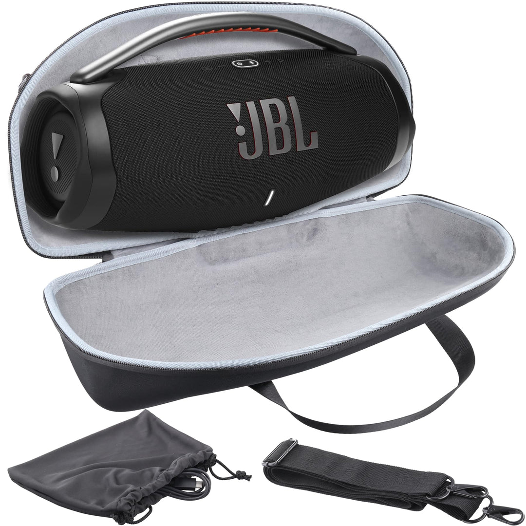 co2CREA Hart Tragetasche mit Mini Zubehörtasche und Schultergurt Für JBL Boombox 3 /Boombox 3 WiFi/B