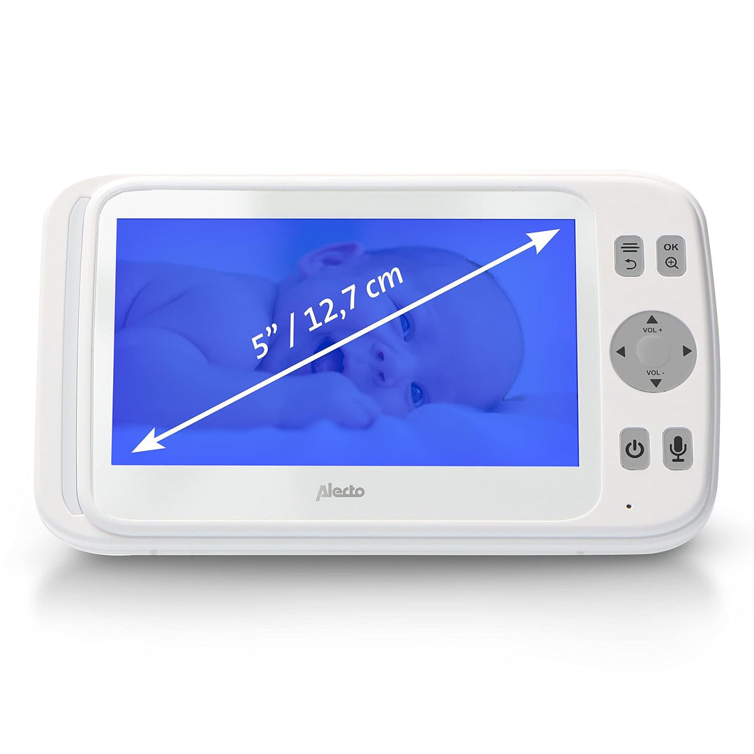 Alecto DVM-275 Digitale Babyphone, mit steuerbarer Kamera, hohe Reichweite von bis zu 300 Meter, 12.