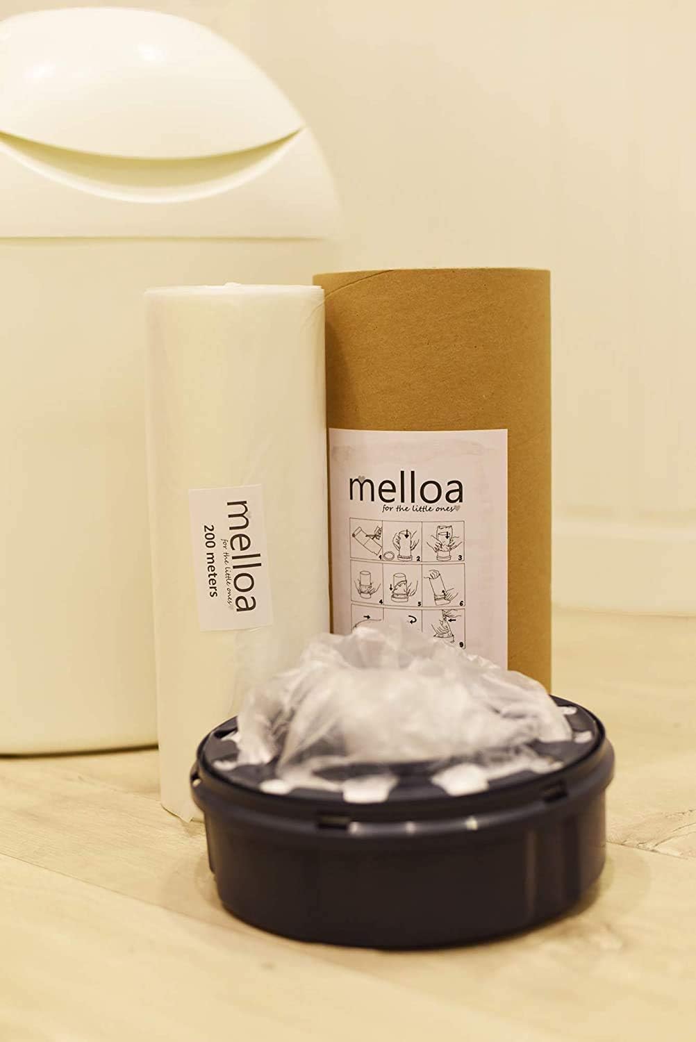 MELLOA Nachfüllfolie für Windeleimer Kompatibel mit Tommee Tippee Sangenic TEC Simplee Twist & Click