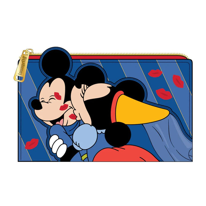 Loungefly Disney Brave Little Tailor Mickey and Minnie Mouse Flap Wallet, Mehrfarbig/Meereswellen (O