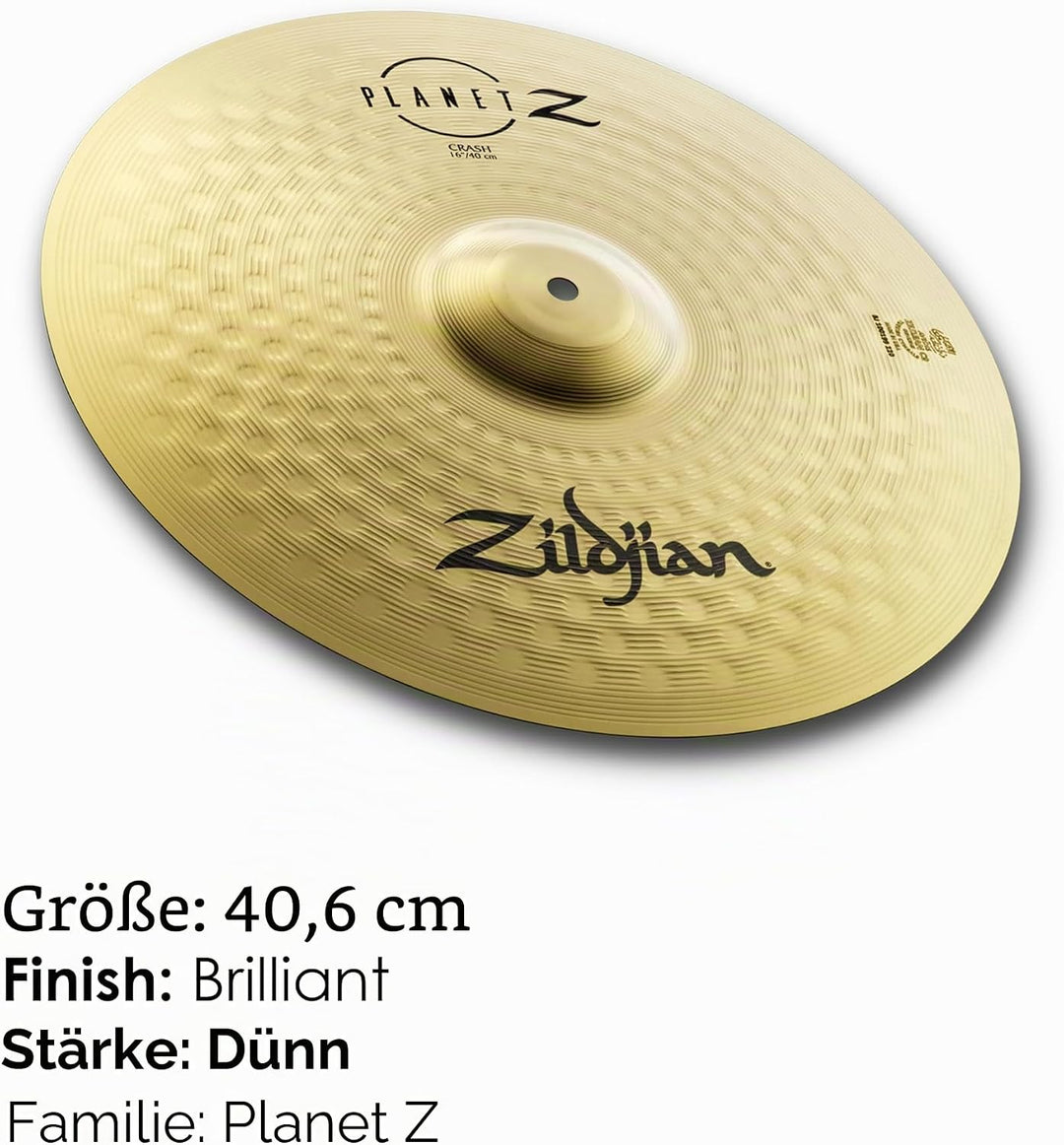 Zildjian ZP16C Planet Z Series - Crash Cymbal - 16" 2020 16'' Crash Planet Z - Neues Modell, 16'' Cr