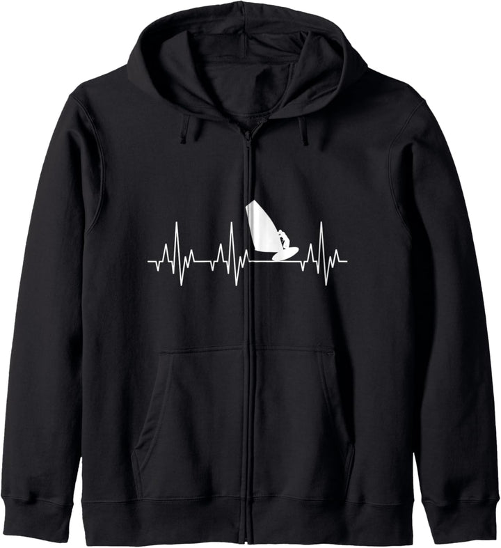 Windsurfen Windsurfer Herzschlag Lustig Windsurf Surfbrett Kapuzenjacke