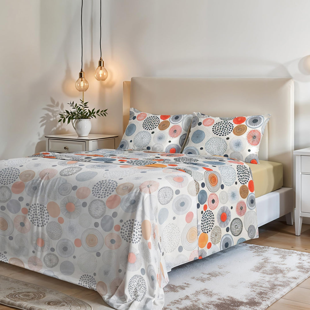 Italian Bed Linen MB Home Italy “Fantasy” Bettwäsche-Set, Acquerello, Doppelbett Acquerello Doppelbe