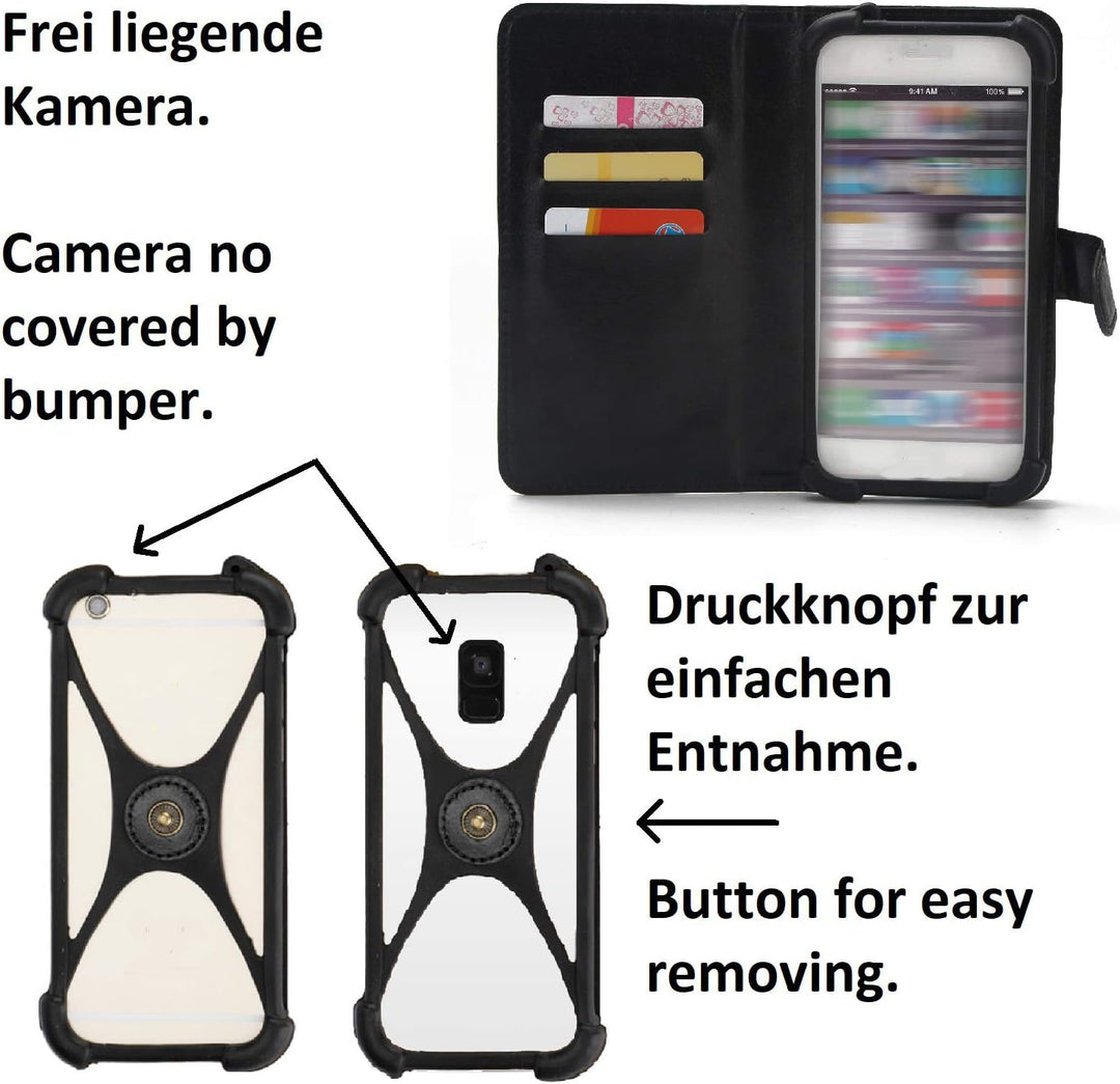 K-S-Trade Für Cubot P50 Hülle Wallet Case Handyhülle Für Cubot P50 Schutzhülle Flip Cover Flipstyle