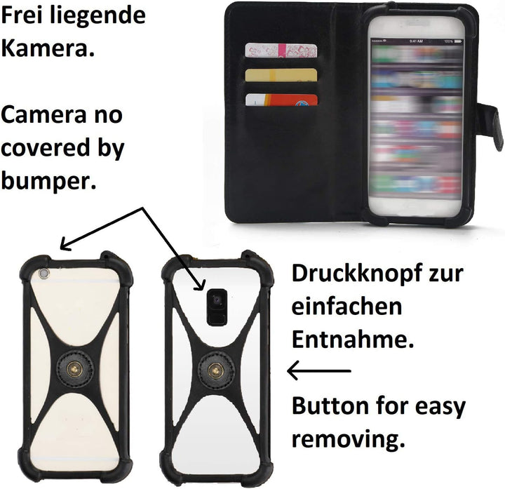 K-S-Trade Für Cubot P50 Hülle Wallet Case Handyhülle Für Cubot P50 Schutzhülle Flip Cover Flipstyle