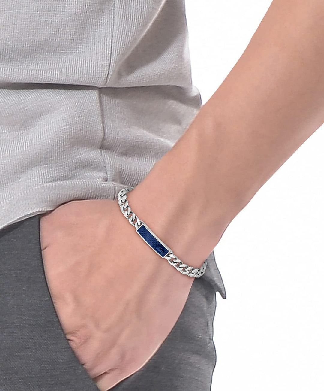 Lacoste Gliederarmband für Herren Kollektion SET&MATCH Verziert mit petit piqué Muster - 2040097