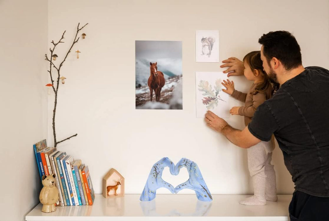 MOYI Blaue Dekoration für Wohnzimmer, Schlafzimmer, Bücherregal, Kaffeetisch, Liebesfinger, ästhetis