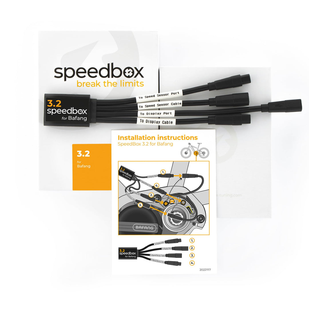 SpeedBox 3.2 kompatibel mit Bafang (M200, M410, M500, M510) / E-Bike Tuning-Chip/CAN-Kommunikation