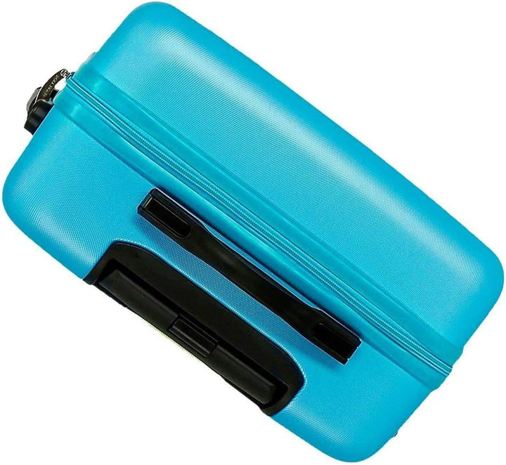 Roll Road Flex Kofferset Blau 55/65/75 cms Hartschalen ABS Kombinationsschloss 182L 4 Räder