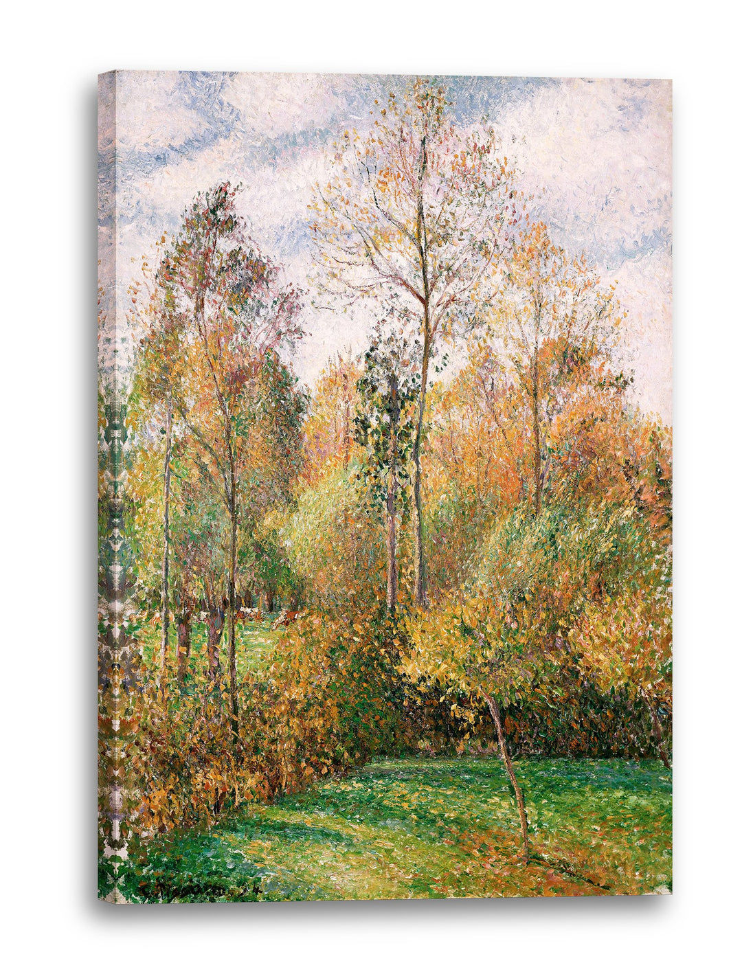 Printed Paintings Leinwand (60x80cm): Camille Pissarro - Automne, Peupliers, Eragny 60x80 cm, 60x80