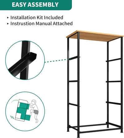YITAHOME kommode Schmal, Schrank mit 4 Schubladen aus Stoff, Aufbewahrungskommode Industrial Stil fü