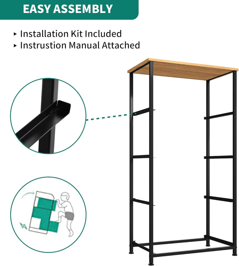 YITAHOME kommode Schmal, Schrank mit 4 Schubladen aus Stoff, Aufbewahrungskommode Industrial Stil fü