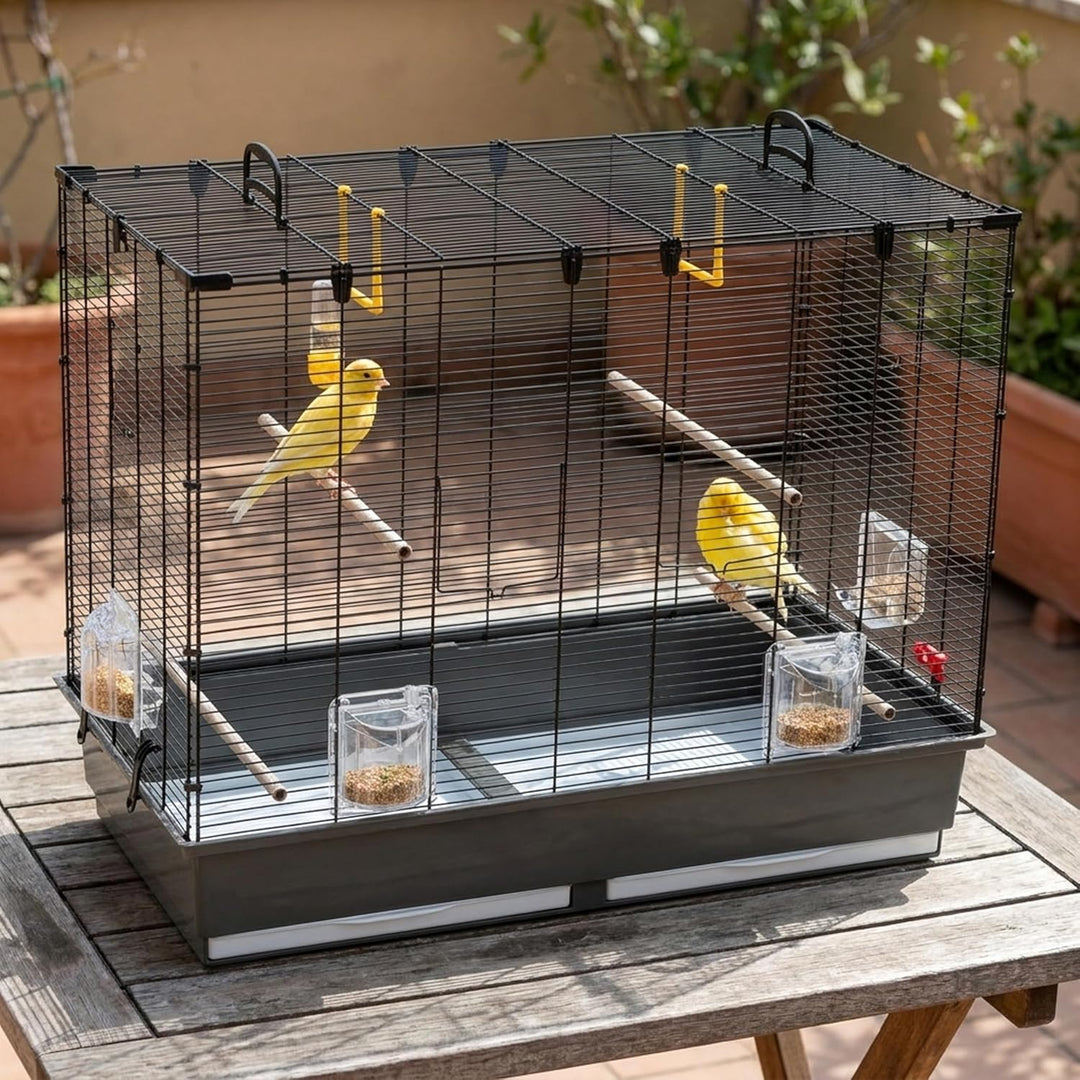 Ferplast Vogelheim für Kanarienvögel, Sittiche und kleine Exoten, Masse: 87 x 46,5 x 70 cm,