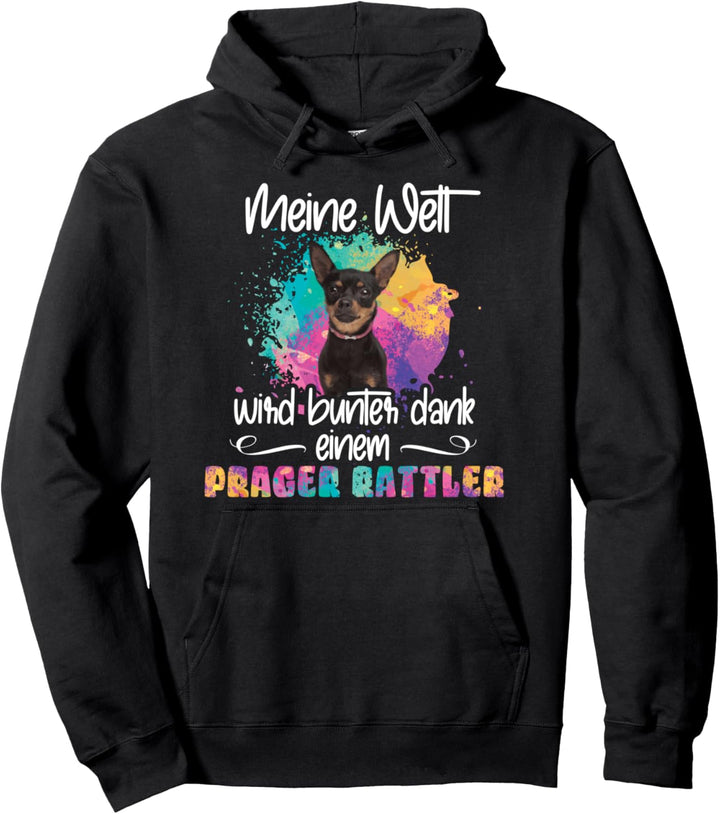 Welt wird bunt dank Prager Rattler Hund Hunde Pfoten Pullover Hoodie
