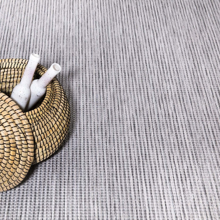 carpet city Outdoor-Teppich Wetterfest Balkon Terrassen - Grau in 160x230 cm - Deko Teppiche Aussen
