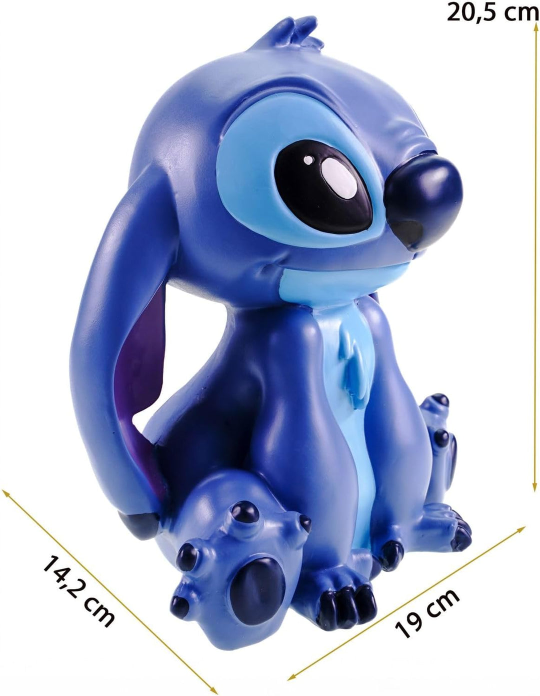 Gartenfigur Stitch - Disney's frecher Lilo & Stitch Alien zum Verlieben Sitzend - mit Ohren unten (2