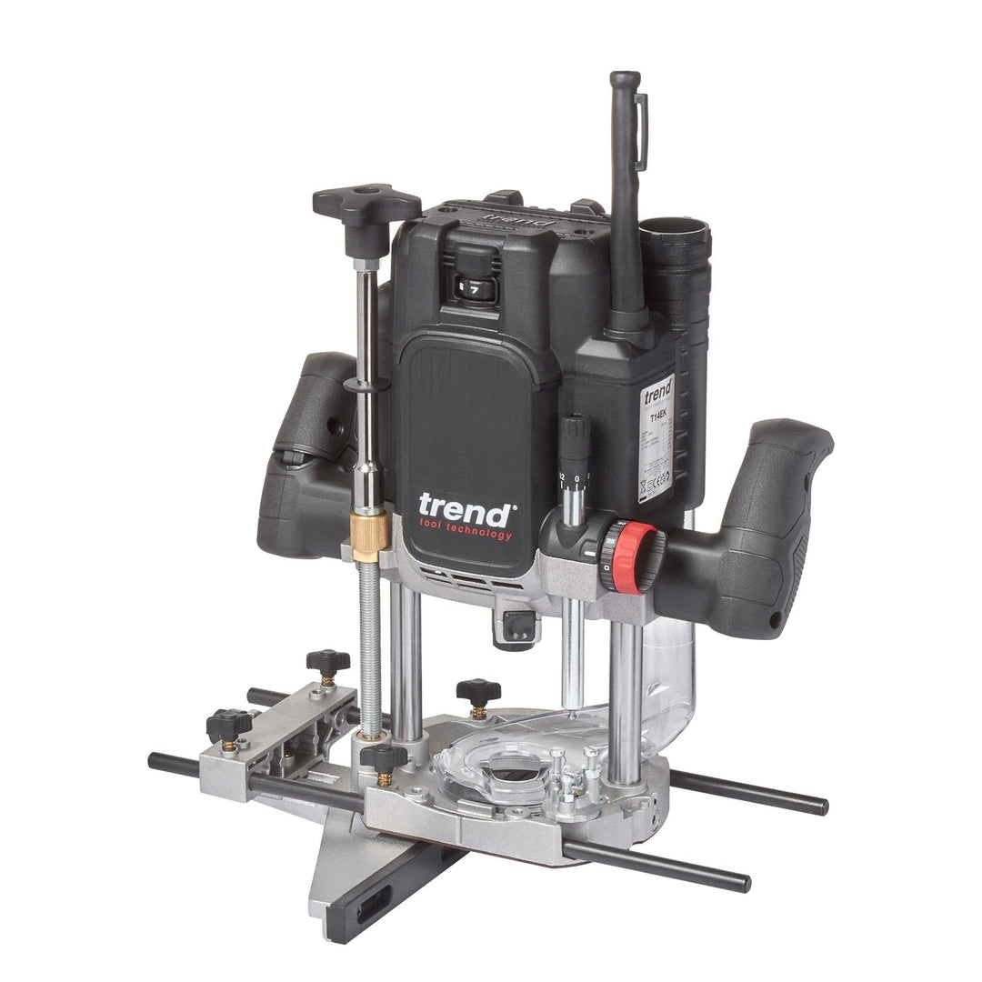Trend T14EK 2300W 12mm Werkstattfräse mit variabler Geschwindigkeit 230V EU, 80mm Einstechtiefe, Per