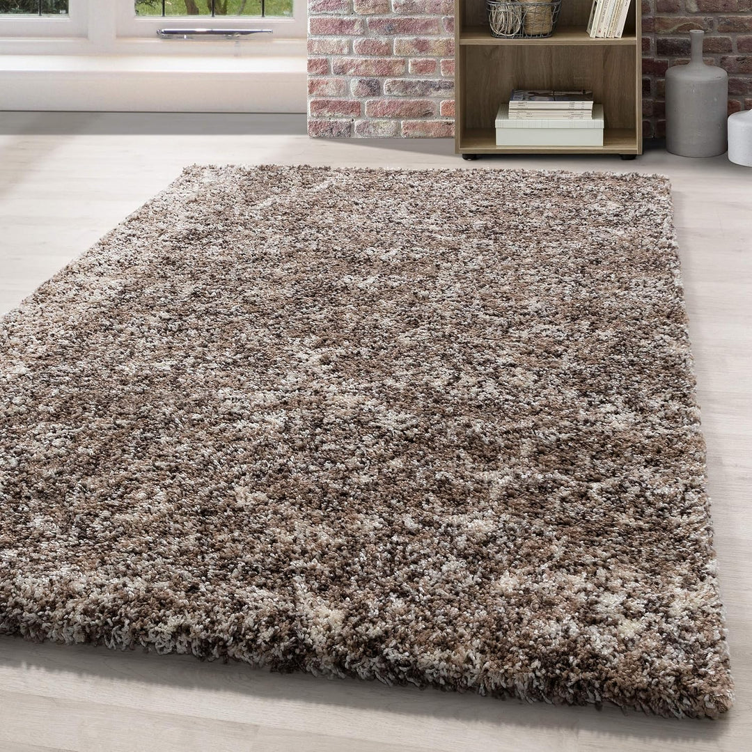 HomebyHome Shaggy Teppich Läufer Flur 80 x 150 cm - Hochflor Wohnzimmerteppich Mehrfarbig Extra Weic