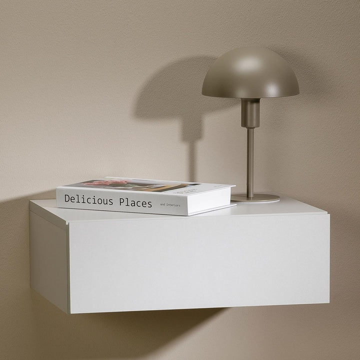 CARO-Möbel Wandregal Anne hängende Nachtkommode Wandboard Nachttisch mit 1 Schublade schwebend, grif