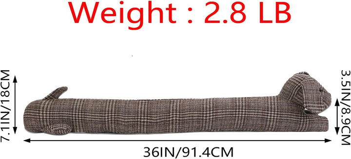Zugluftstopper für Hunde unter der Tür, strapazierfähig, 1.4 kg, 86.4 cm, dekorativer Stoff, Tür-Zug