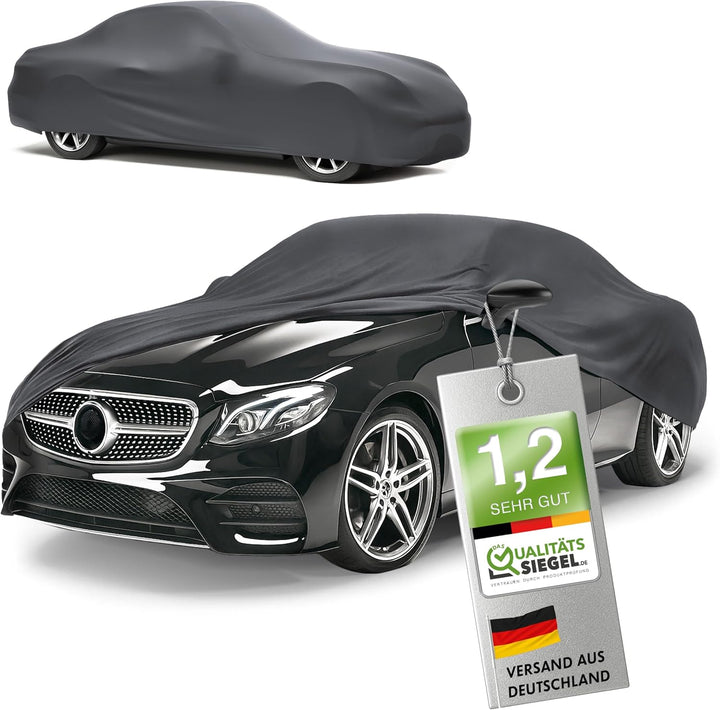 WALSER Premium Abdeckung Auto Indoor Stretch Plus Qualitätssieger Sehr Gut* Autoabdeckung Winter Aut