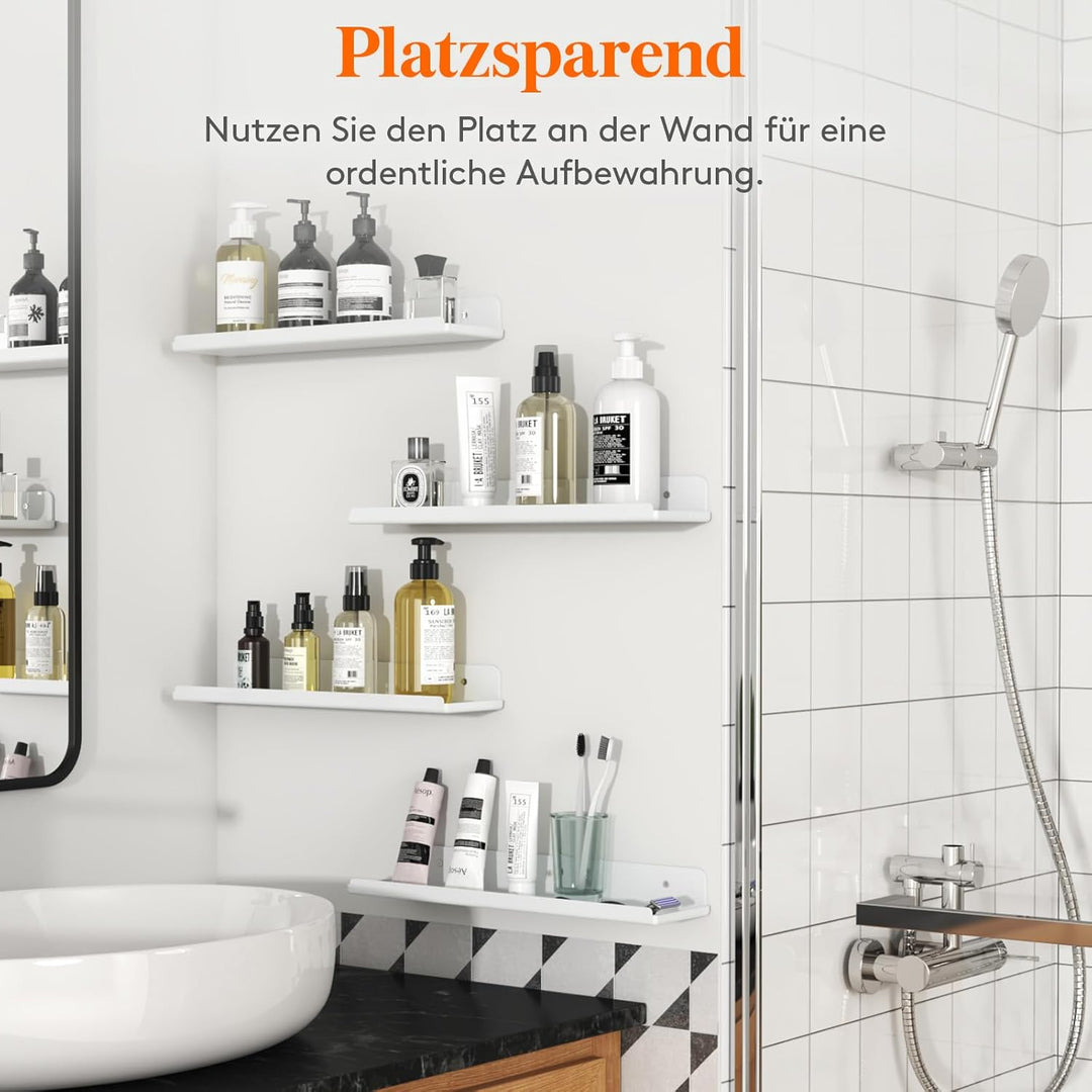 Lifewit Hängeregale für die Wand, 4er Pack Weisses 38CM Raumdeko für Bücherregal/Schallplatten Präse