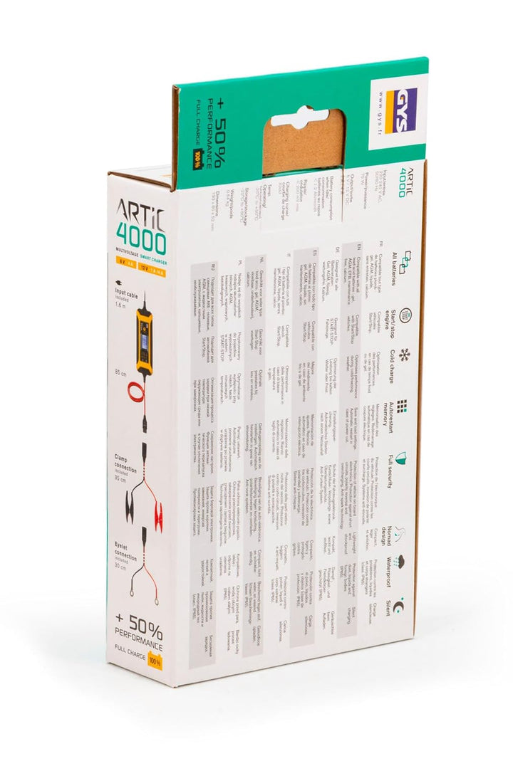 GYS Ladegeräte Mikroprozessor gesteuertes, automatisches Ladegerät Batterieladegeräte für Fahrzeuge