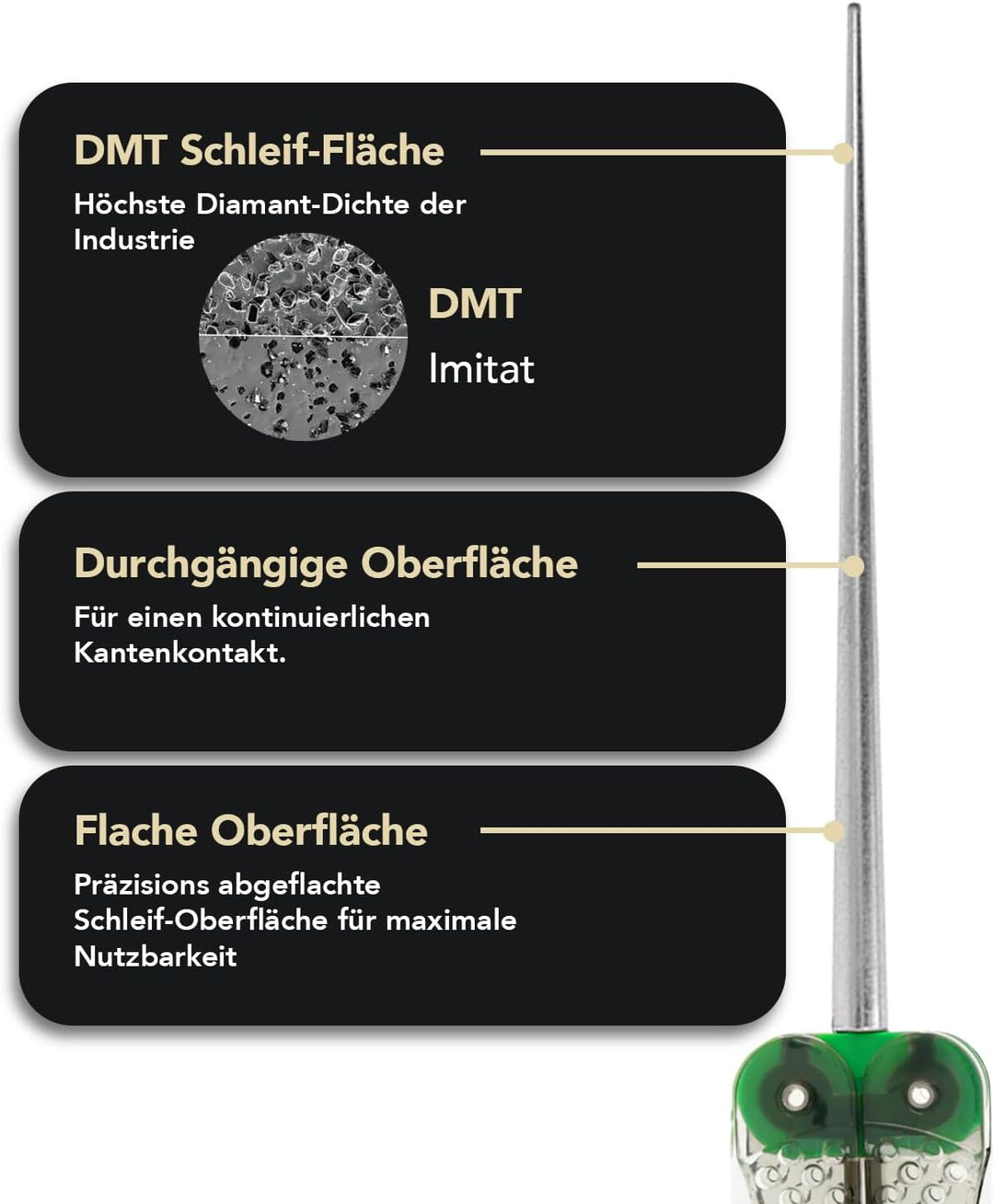 DMT Diafold Messerschärfer für Wellenschliff, extra-fein, 1 Stück, FSKE, Extra-Fein