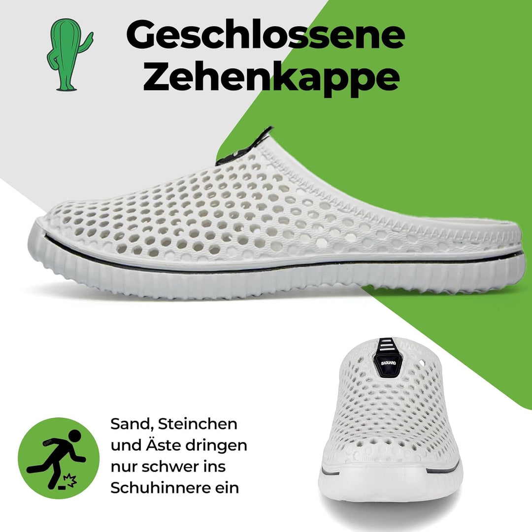 SAGUARO Clogs Pantoletten Herren Damen Sommer Atmungsaktiv Hausschuhe Gartenschuh Beach Slipper Gr.3